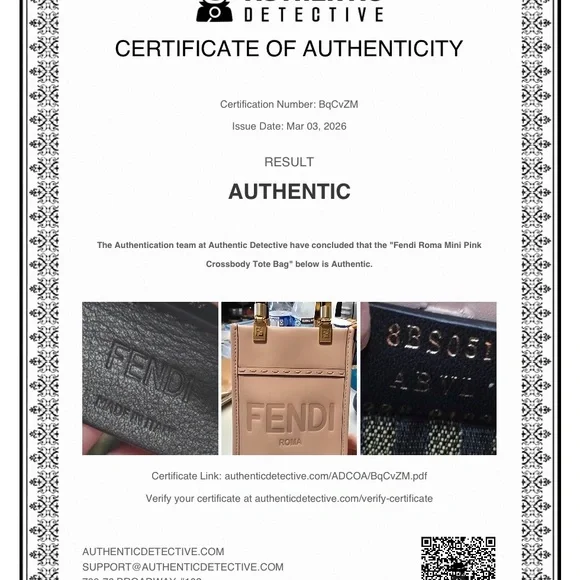 100% Authentic Fendi Pink Tortoishell Mini Sunshine Top Handle Crossbody Bag - Picture 11 of 11